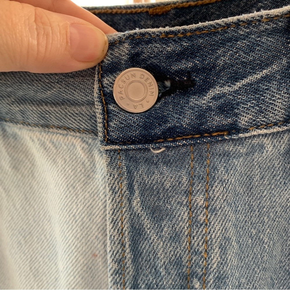 Pacsun High Rise Straight Patchwork Multi-Wash De… - image 5